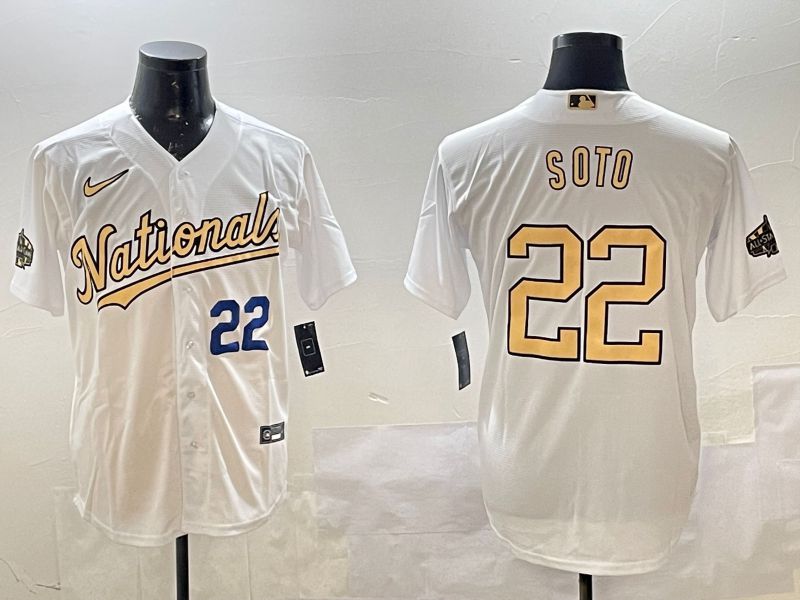Men Washington Nationals #22 Soto White All Star Game 2025 Nike MLB Jersey style 3